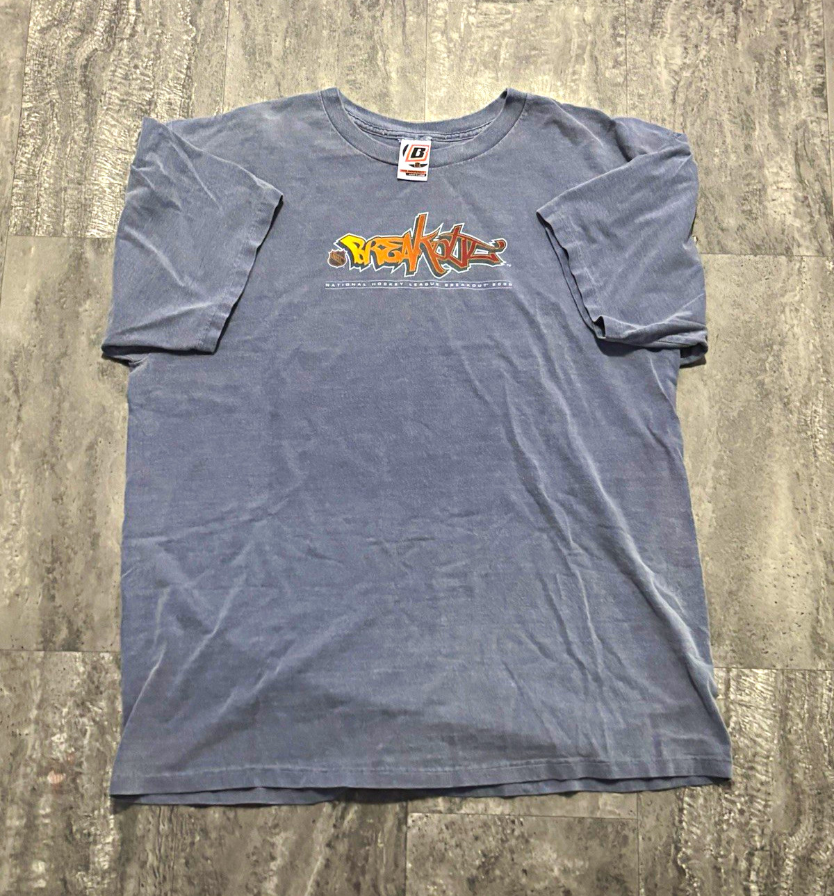 NHL Vintage Breakout National Hockey League Hockey T-Shirt Gray XL Unisex Adult NHL Vintage Breakout National Hockey League Hockey T-Shirt Gray XL Unisex Adult