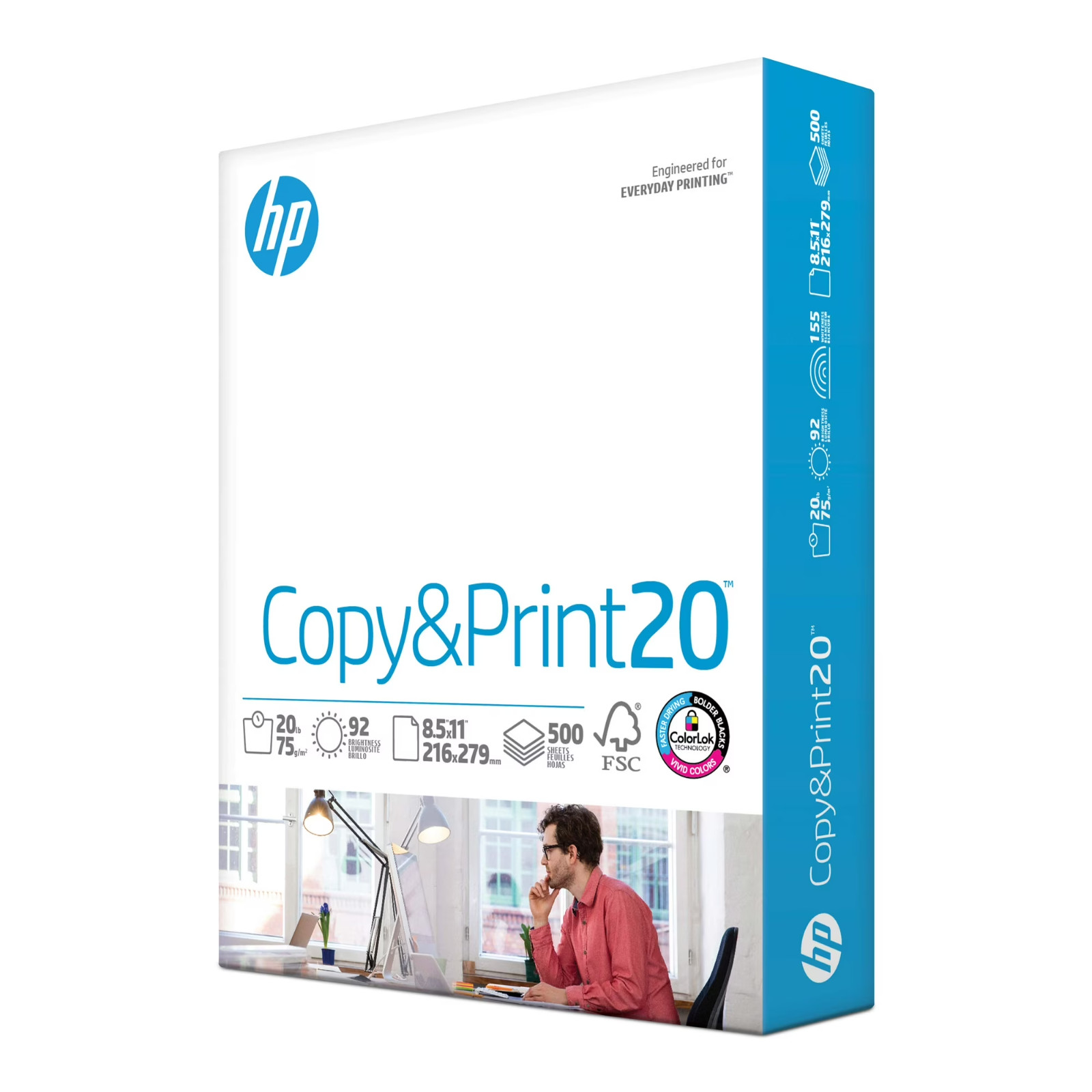 HP Printer Paper | 8.5 x 11 Paper | Copy &Print 20 lb | 1 Ream Case - 500 Sheets HP Printer Paper | 8.5 x 11 Paper | Copy &Print 20 lb | 1 Ream Case - 500 Sheets