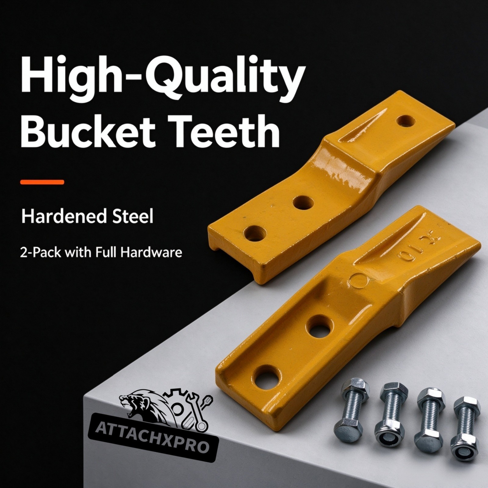 2PCS Bucket Teeth With Bolts Nuts for Mini Excavator Narrow Bucket 