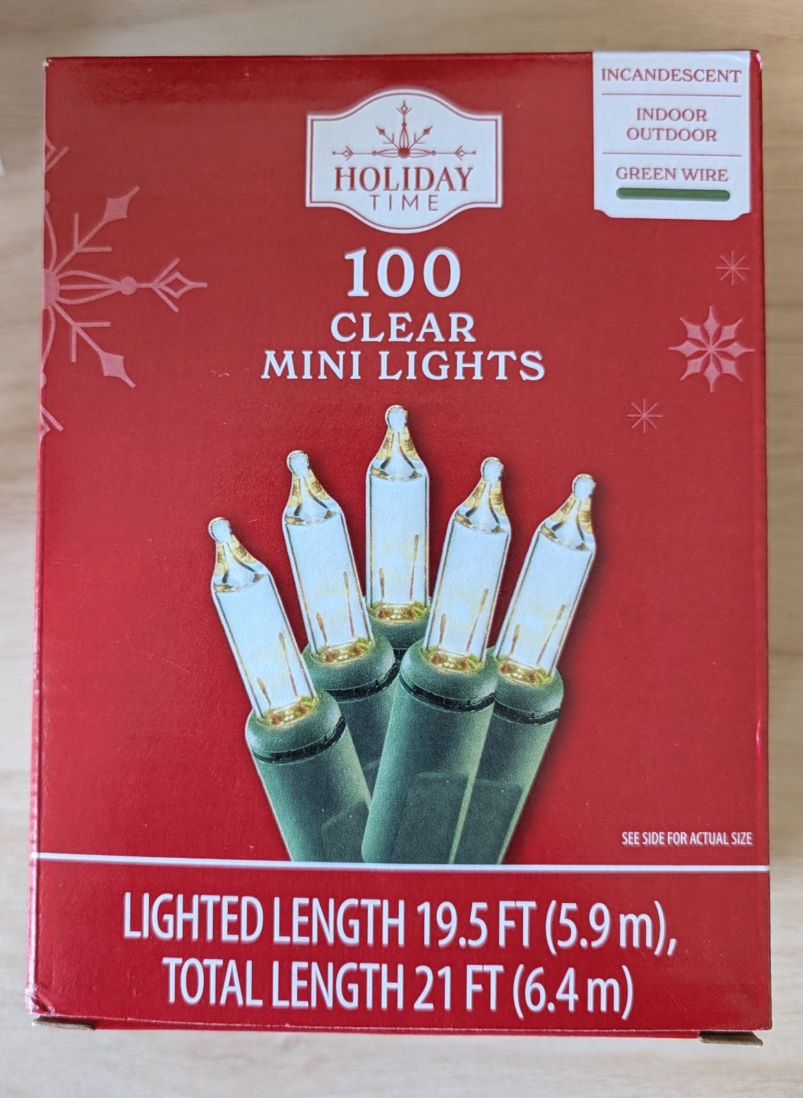Holiday Time 100 Clear Mini lncandescent Christmas Tree Lights Indoor Outdoor Holiday Time 100 Clear Mini lncandescent Christmas Tree Lights Indoor Outdoor