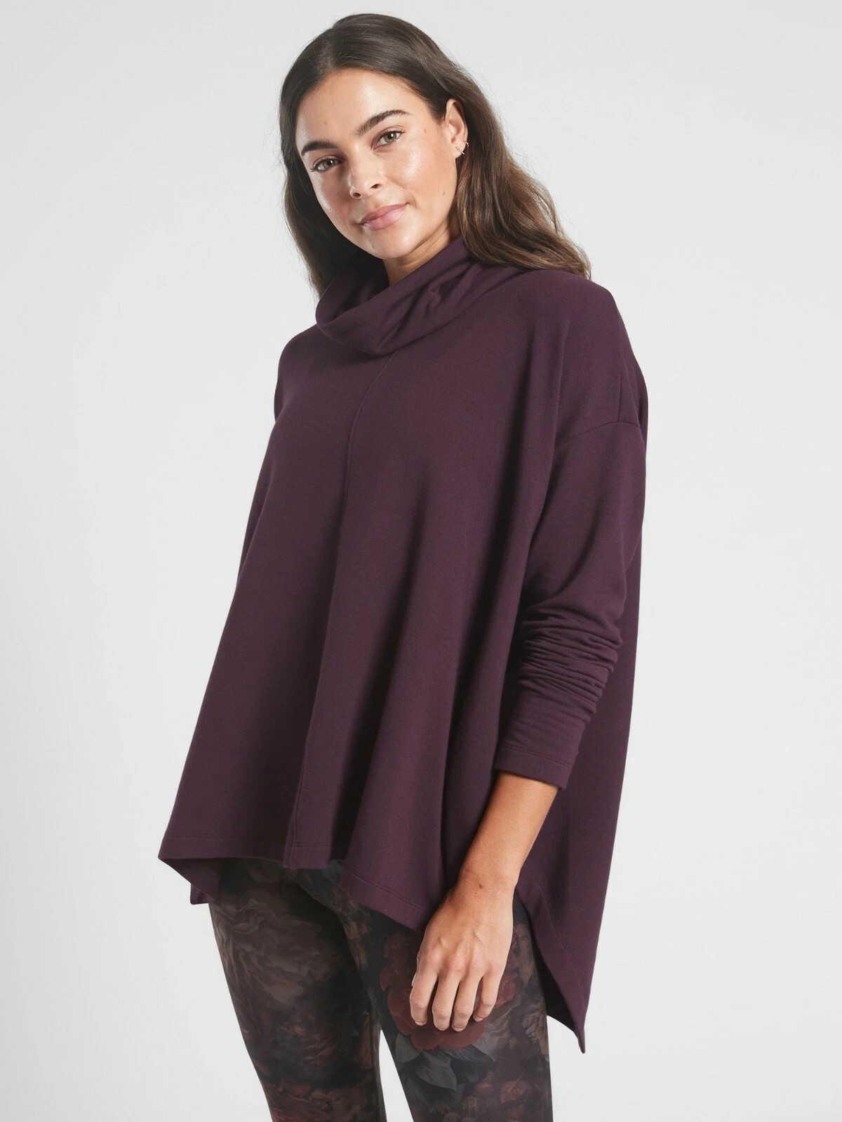 Athleta Ethereal Brushed Funnel Neck, Spiced Cabernet Athleta Ethereal Brushed Funnel Neck, Spiced Cabernet