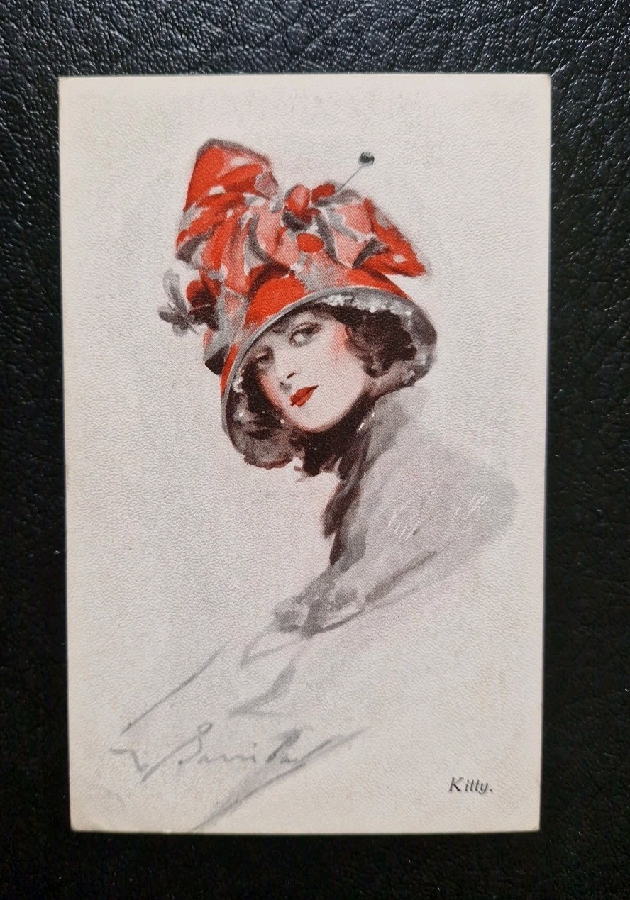 ANTIQUE BARRIBAL POSTCARD SERIES C2 2522 KITTY