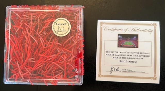 Ohio State Buckeyes 2024 National Champions Vintage Game Used End Zone Turf