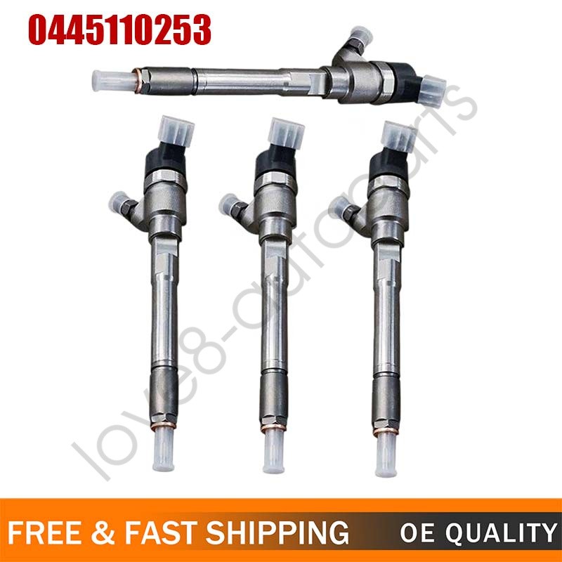 4Pcs Diesel Fuel Injector 0445110253 33800-27800 for Hyundai Santa Fe 2.2 CRDi 4Pcs Diesel Fuel Injector 0445110253 33800-27800 for Hyundai Santa Fe 2.2 CRDi