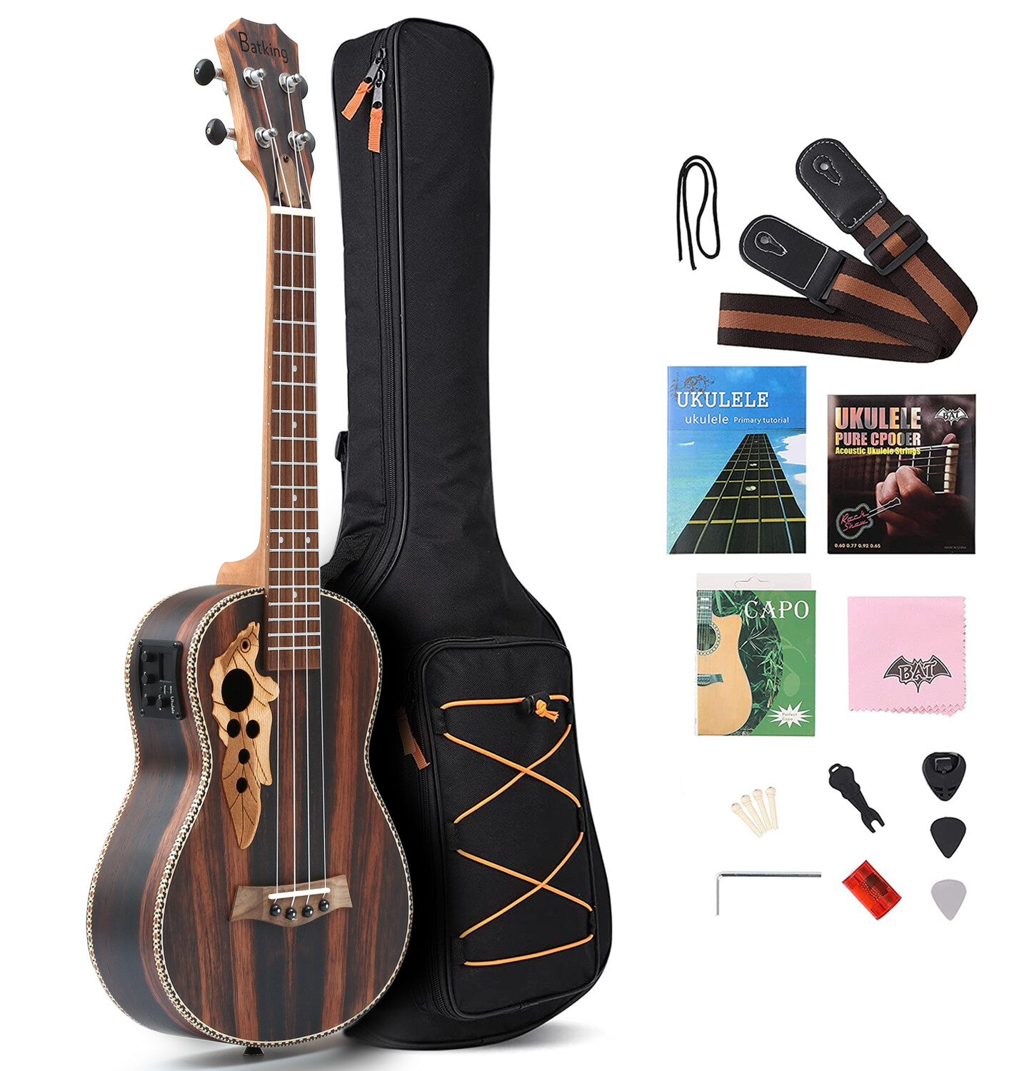 Batking 30inch Baritone Ukuleles Blackwood Ukulele Electric Acoustic ElectricUke