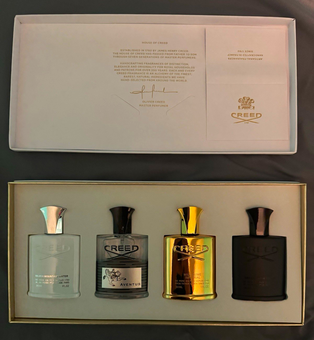 Creed 4-Piece Travel Size Gift Set 30ml Spray Aventus Men’s Cologne Creed 4-Piece Travel Size Gift Set 30ml Spray Aventus Men’s Cologne