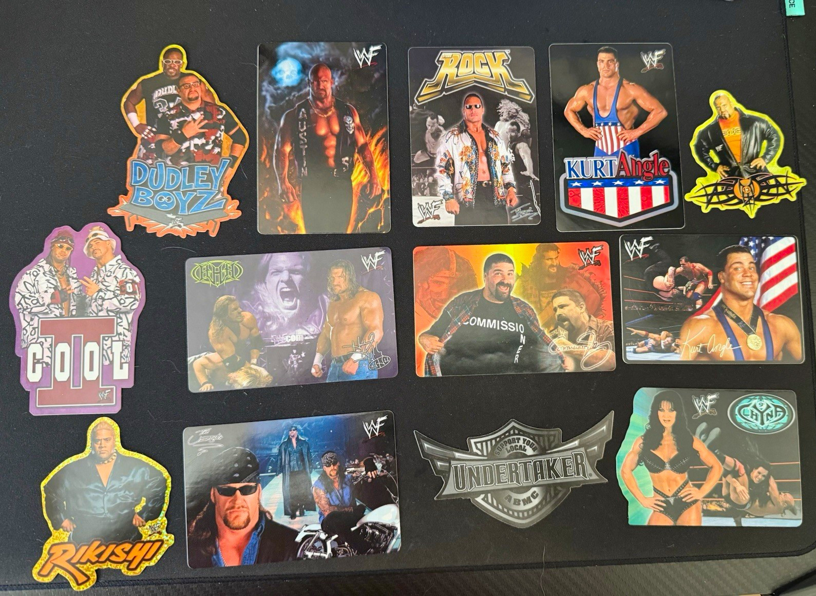 2000 / 2001 WWF Vending Machine Stickers Lot of 13 2000 / 2001 WWF Vending Machine Stickers Lot of 13