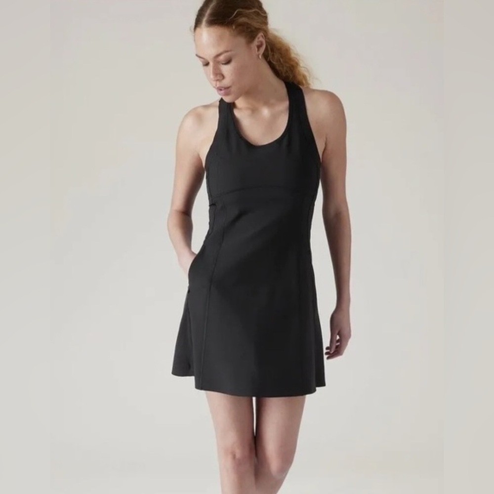 Athleta Levitate Dress Black Small Petite Never Worn Athleta Levitate Dress Black Small Petite Never Worn