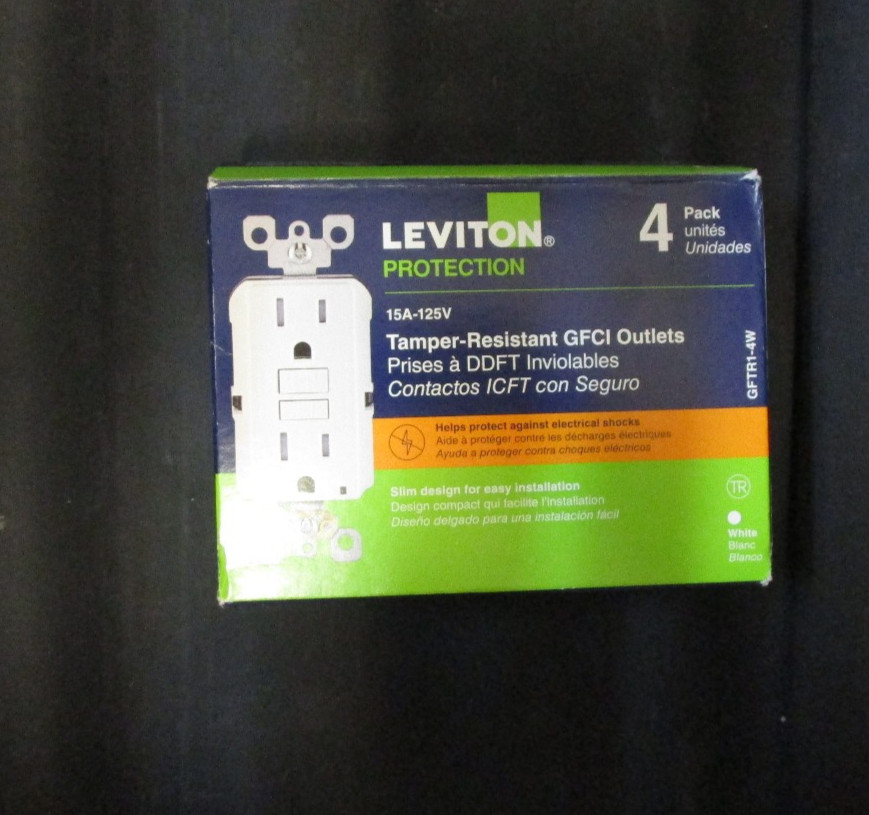 Leviton Protection GFTR1-4W Tamper Resistant GFCI Outlets Leviton Protection GFTR1-4W Tamper Resistant GFCI Outlets