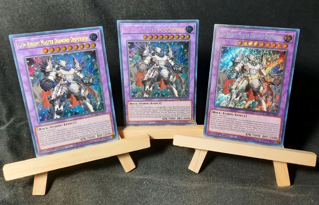 Yu-Gi-Oh 3x Gem-Knight Master Diamond Dispersion *SECRET RARE* BLMM-EN020 NM