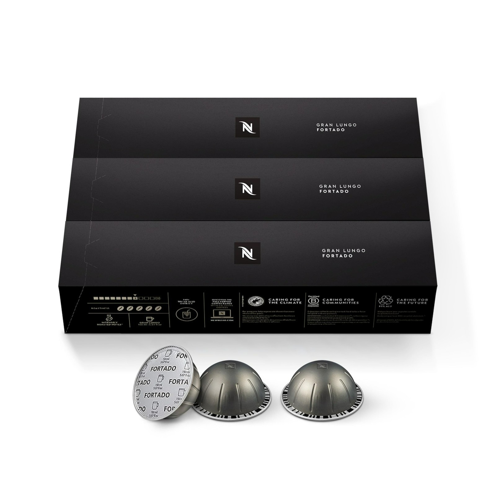 Nespresso Vertuo Fortado Gran Lungo, Dark Roast, Coffee Pods, 30 Count Combo Nespresso Vertuo Fortado Gran Lungo, Dark Roast, Coffee Pods, 30 Count Combo
