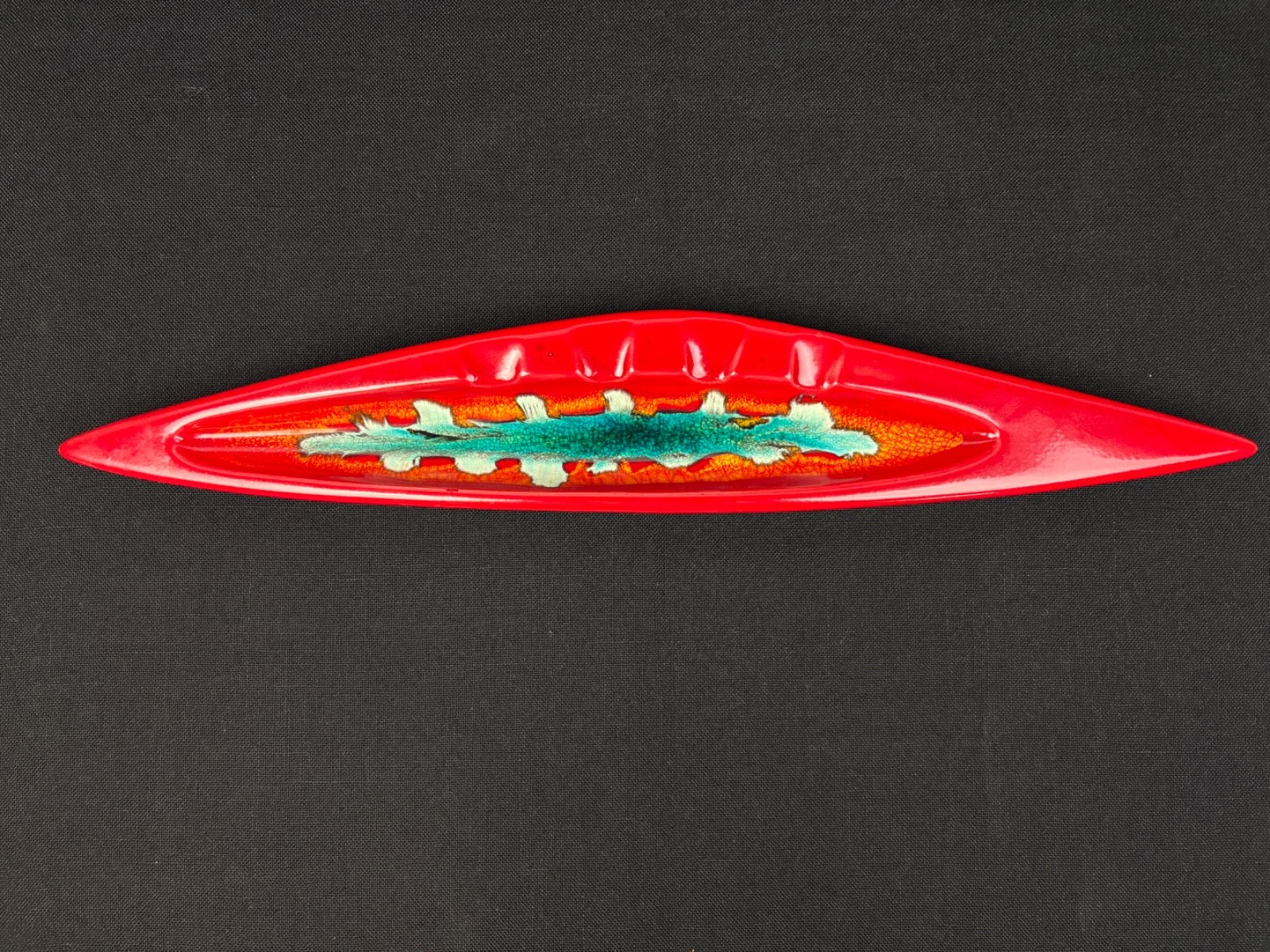 VTG Royal Haeger MCM Drip Glaze Atomic Ashtray 21\
