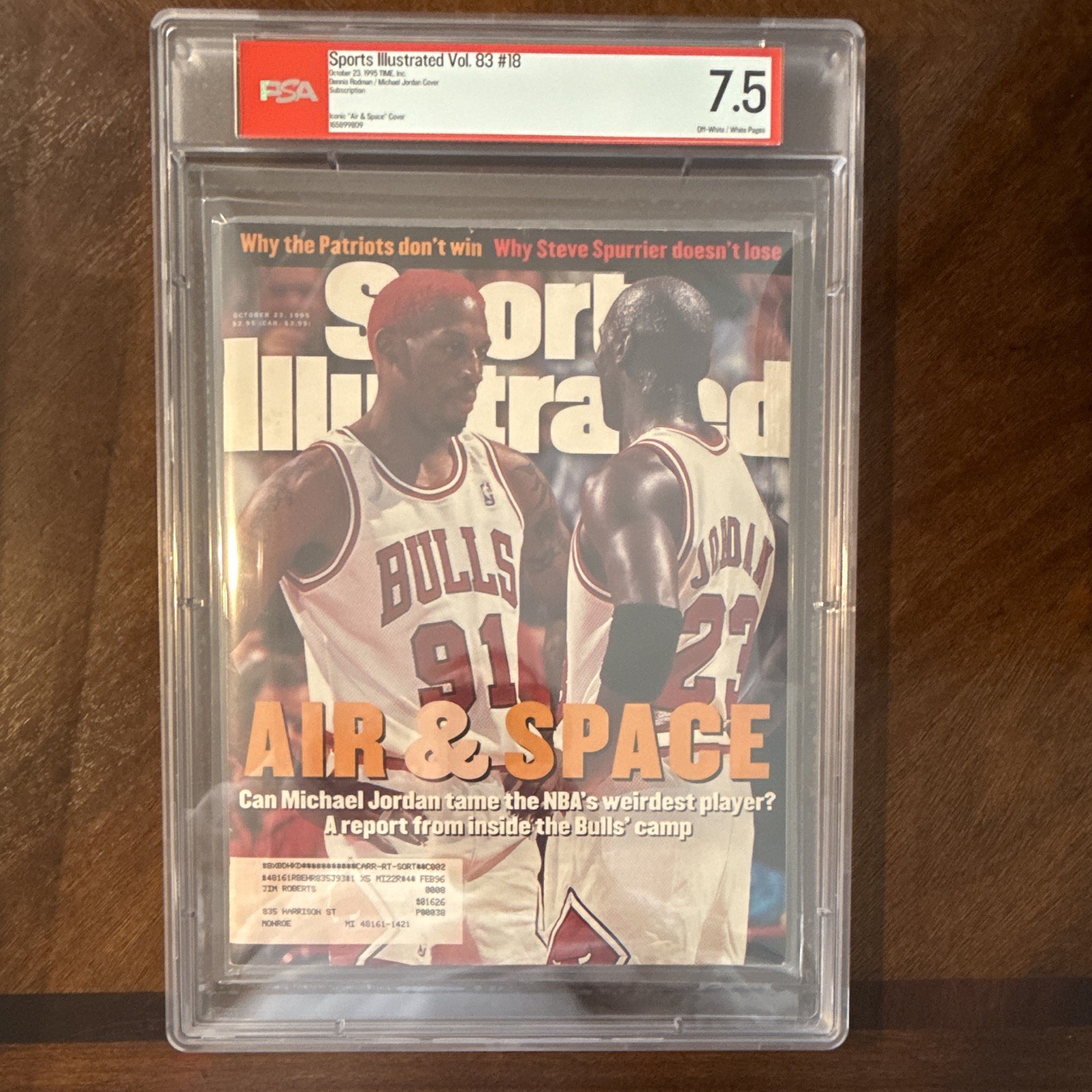 Sports Illustrated Vol 83 #18 Oct 23 1995 Michael Jordan Rodman Bulls PSA 7.5