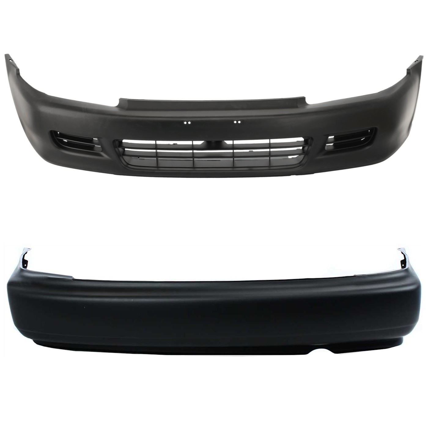 Set of 2 Bumper Covers Front & Rear Coupe for Honda Civic 1993-1995 Pair