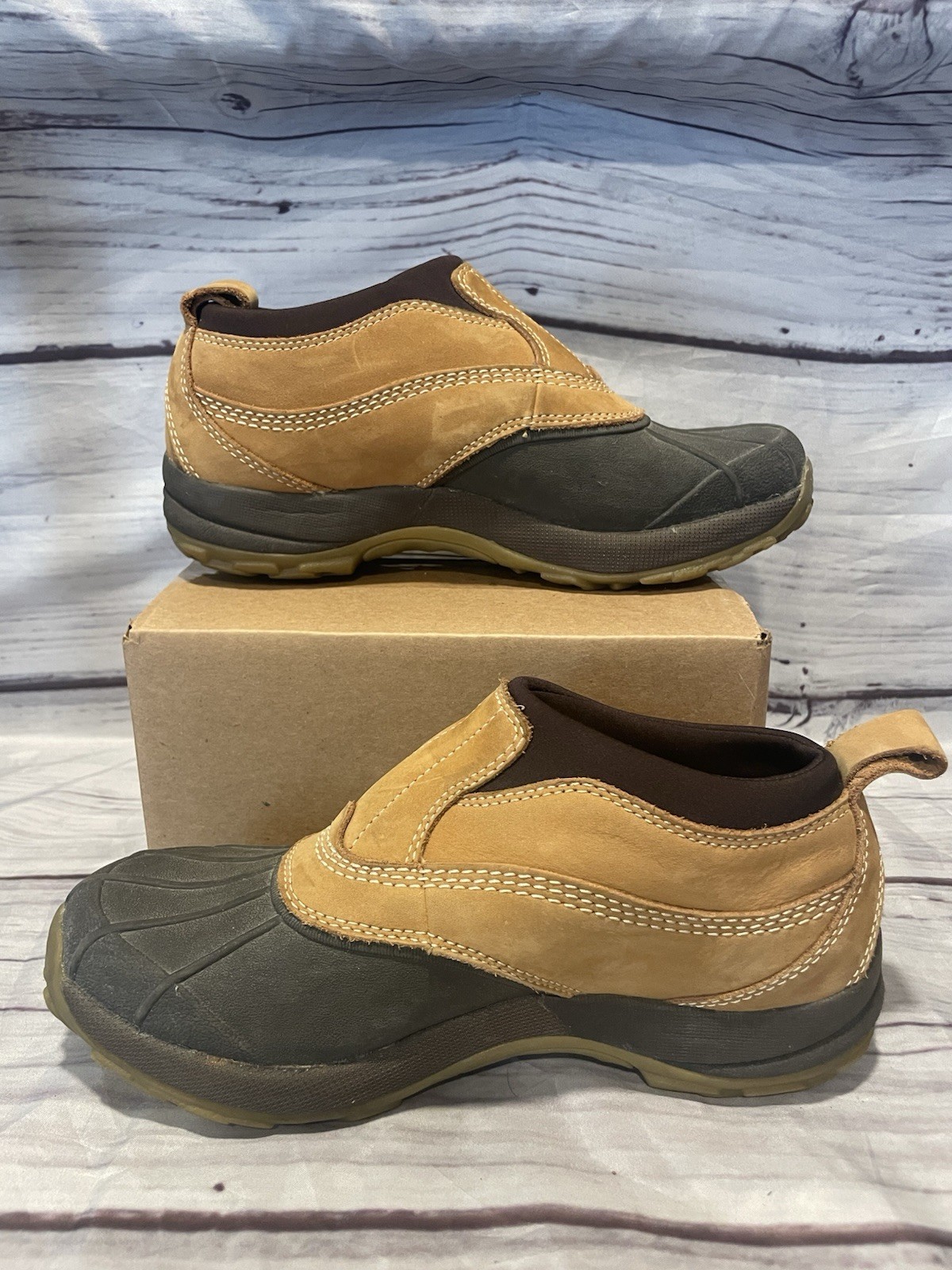 L.L. Bean Women\'s ankle duck boots size 11 Brown Tan outdoor casual hunting