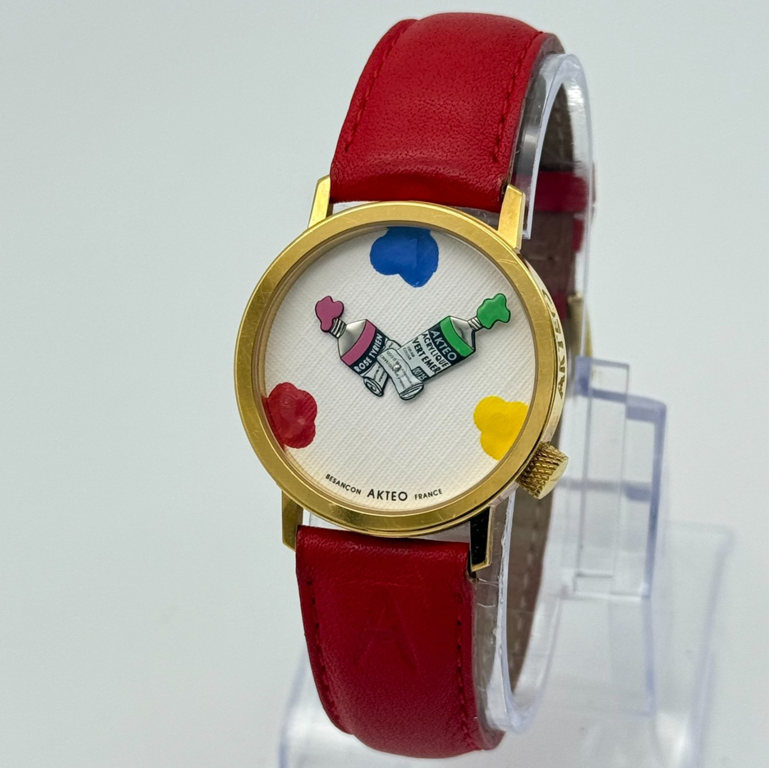 Unisex AKTEO Artist Paint Tube Watch, J.C. Mareschal Design Made In France, Runs Unisex AKTEO Artist Paint Tube Watch, J.C. Mareschal Design Made In France, Runs