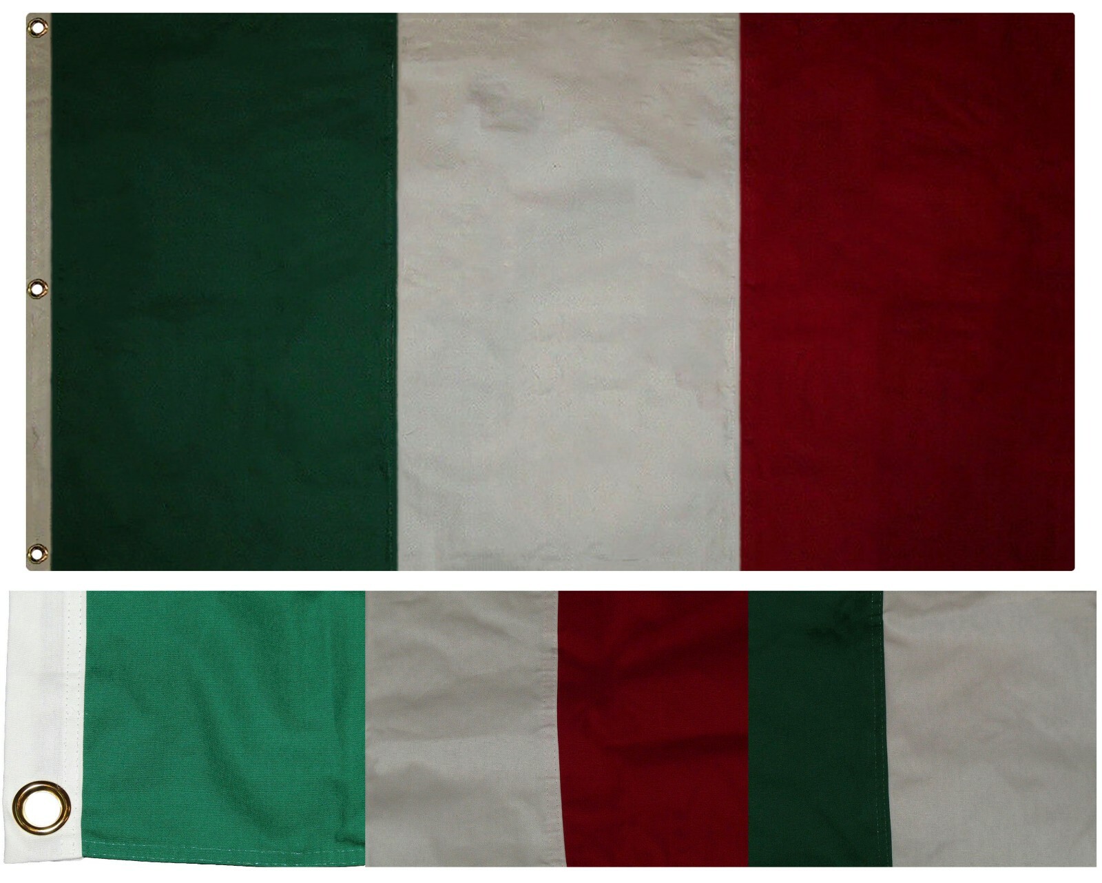 3x5 Embroidered Sewn Italy Italian Country 100% Cotton Flag 3'x5' Grommets