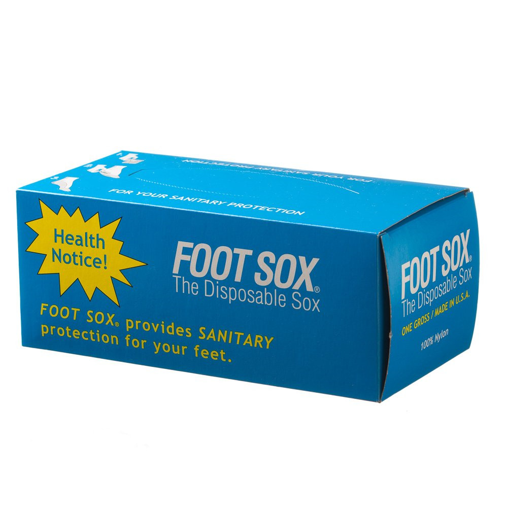 Foot Sox Original Sanitary Disposable Try on Socks Womens Tan