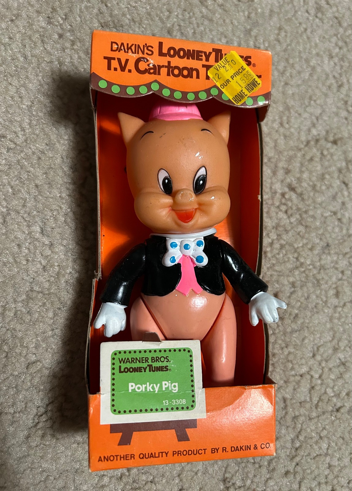Vintage PORKY PIG Dakin TV Cartoon Theater 1976 w/ Box Dakin's Looney Tunes Vintage PORKY PIG Dakin TV Cartoon Theater 1976 w/ Box Dakin's Looney Tunes