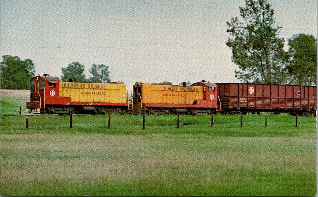 Postcard A 62, Sierra Railroad Locomotives 40 & 44, Baldwin 1200 Horsepower Postcard A 62, Sierra Railroad Locomotives 40 & 44, Baldwin 1200 Horsepower