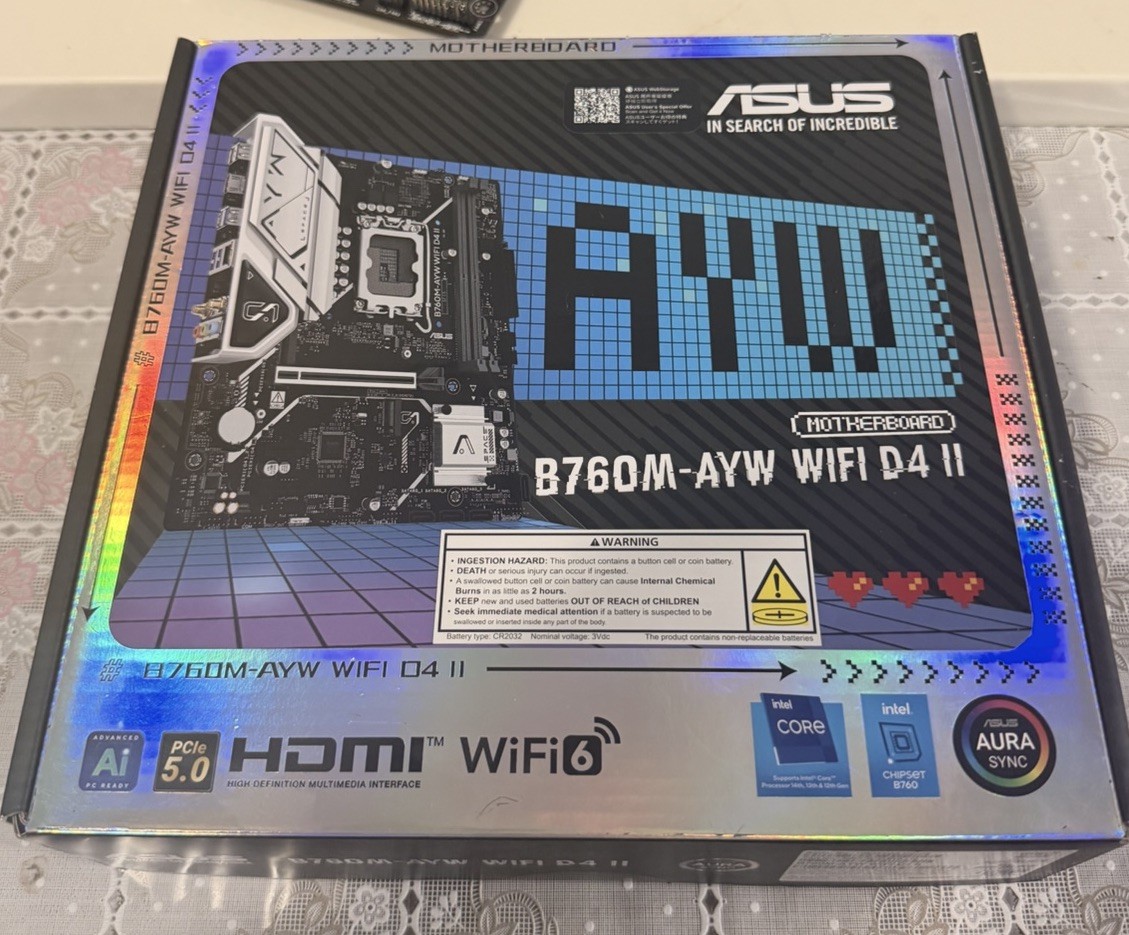 ASUS B760M-AYW Intel B760 D4 II LGA 1700 Micro ATX Motherboard ASUS B760M-AYW Intel B760 D4 II LGA 1700 Micro ATX Motherboard
