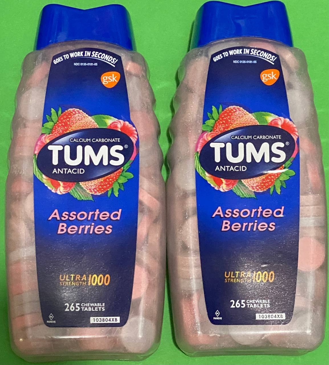 TUMS Ultra Strength Antacid Assorted Berry- 530 Tablets EXP:11/2027 (FAST SHIP) TUMS Ultra Strength Antacid Assorted Berry- 530 Tablets EXP:11/2027 (FAST SHIP)