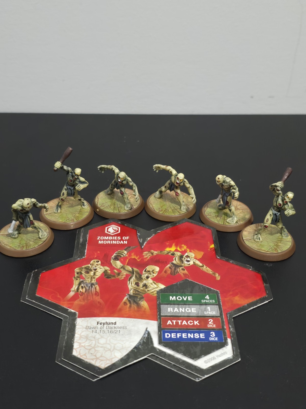 2006 Heroscape Dawn of Darkness Zombies of Morindan - 2 Squads and Army Cards