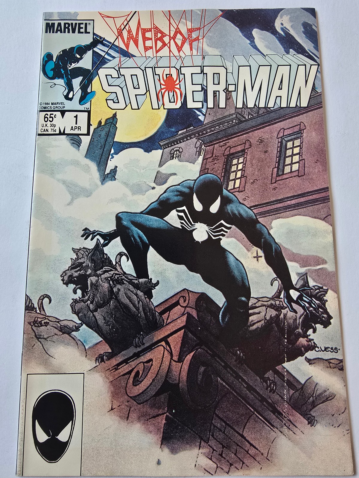 Web Of Spider-Man #1 Black Suit Venom Symbiote Marvel 198 KEY ISSUE NM+