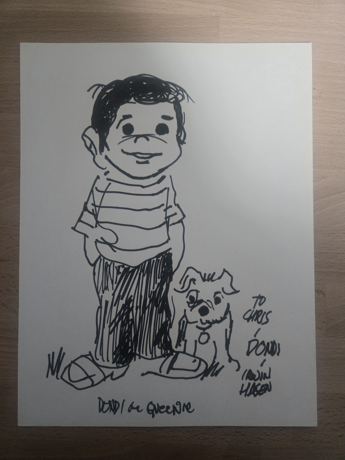 Irwin Hasen Dondi Comic Artist Sketch