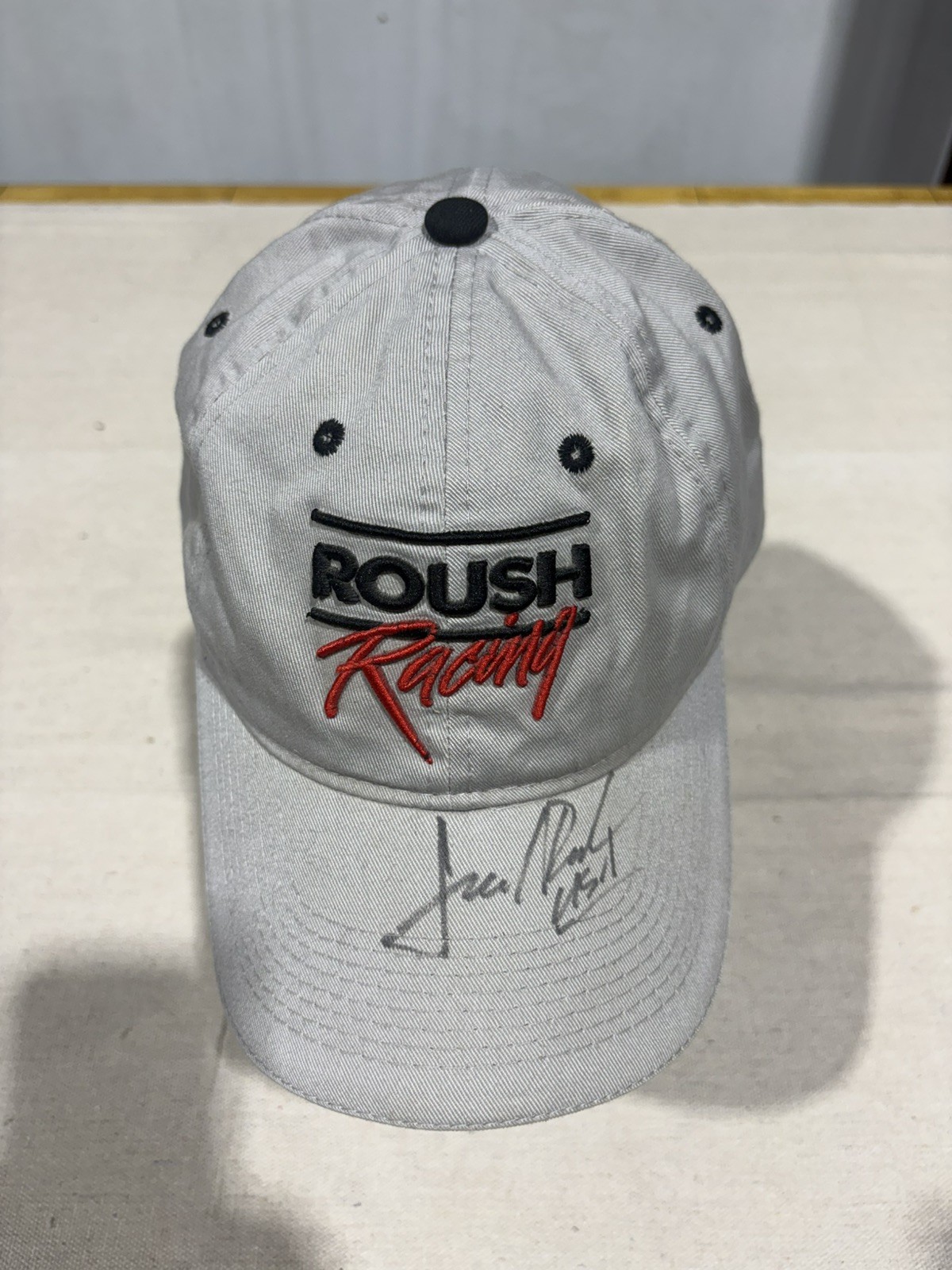 Signed ROUSH RACING Cap Jack Roush Autograph Team Caliber Hat Signed ROUSH RACING Cap Jack Roush Autograph Team Caliber Hat
