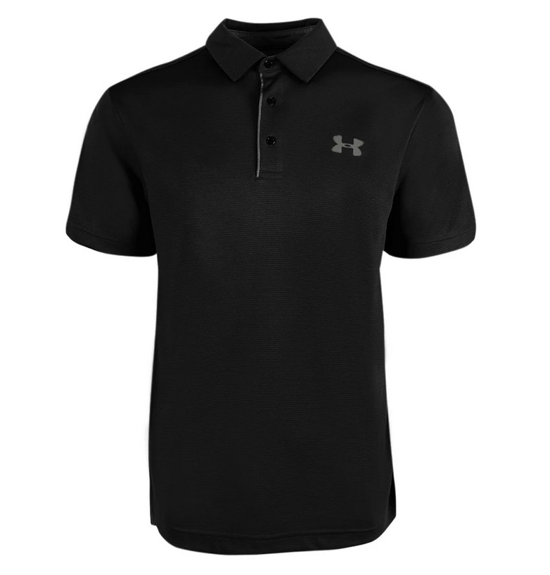 Mens UA Under Armour Muscle Golf Polo Shirt Top Performance Black Navy NF New