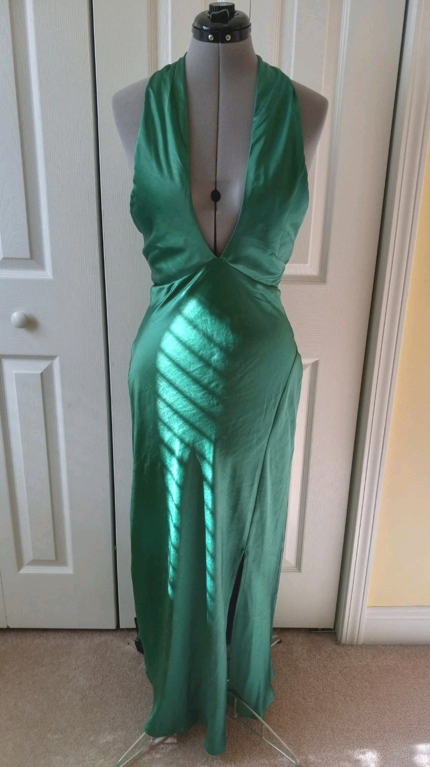 New HELLO MOLLY Womens Green Polyester Halter Maxi Dress Casual Resort Party 6 New HELLO MOLLY Womens Green Polyester Halter Maxi Dress Casual Resort Party 6