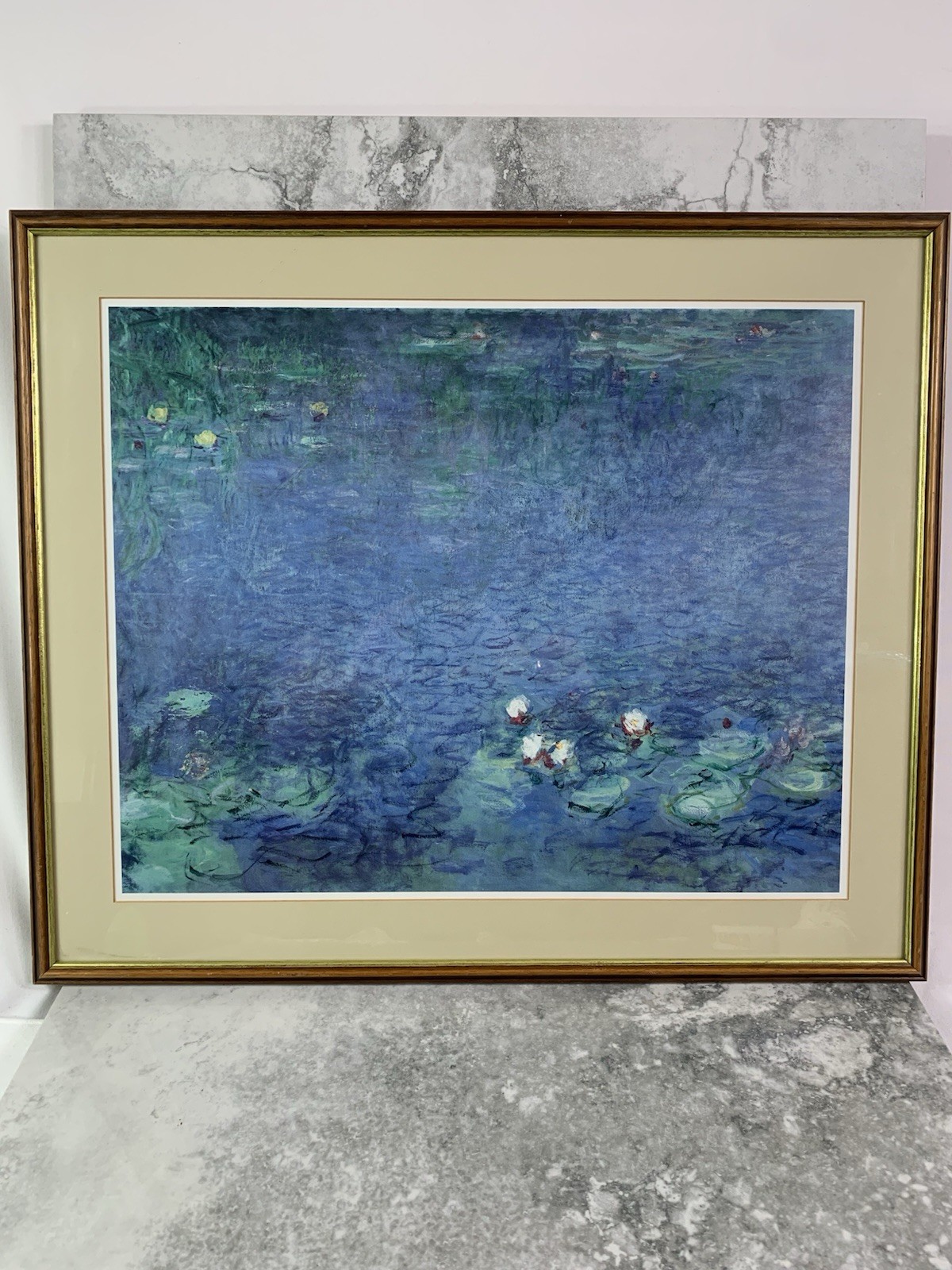 Claude Monet Water Lilies Nympheas Le Matin Framed Art Print 63 x 53cm Claude Monet Water Lilies Nympheas Le Matin Framed Art Print 63 x 53cm