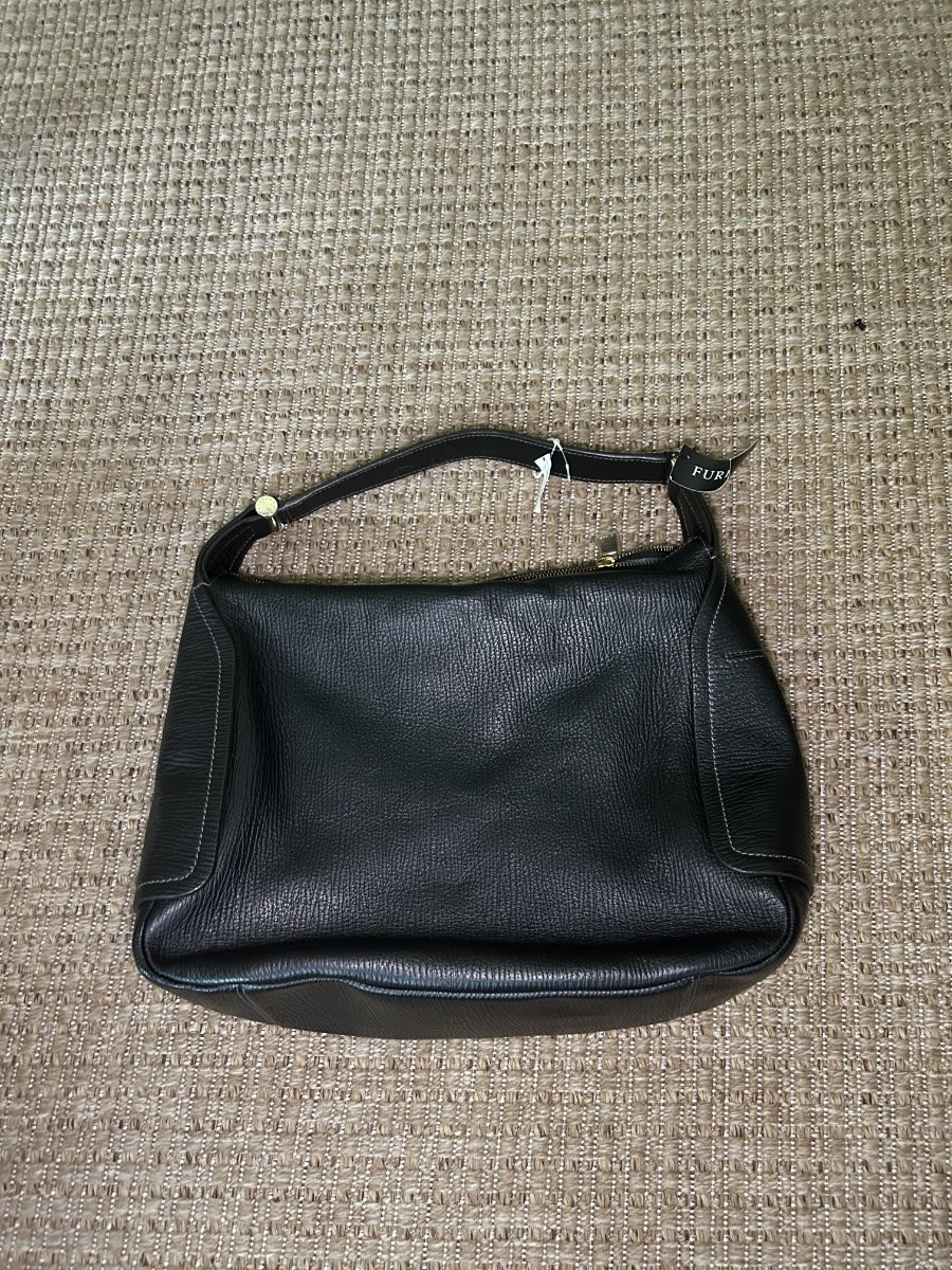 Furla black leather bag Size OS Made in China