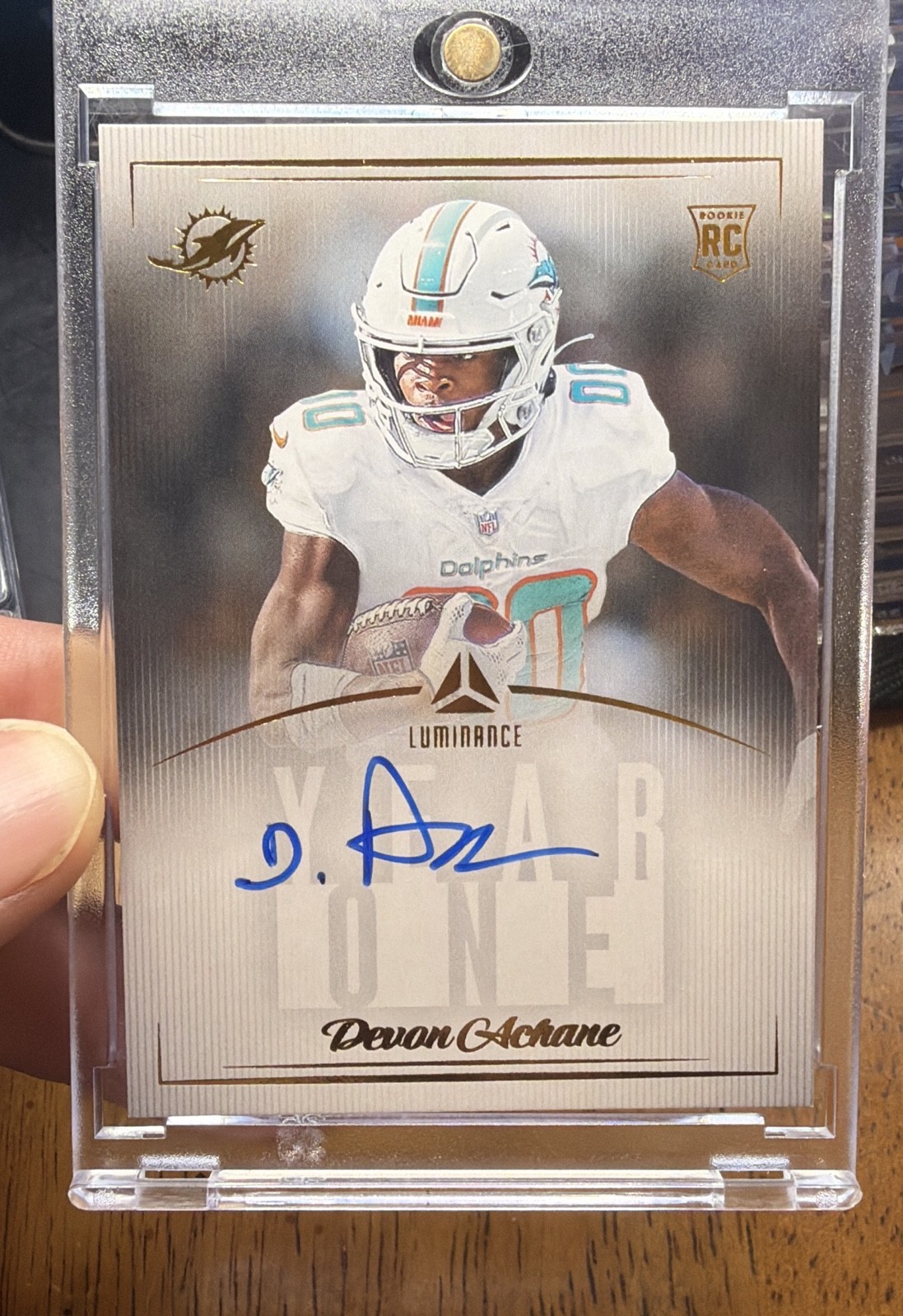 2023 Panini Luminance - Year One Signatures Rps De\'Von Achane #Y1ACH (AU, RC)
