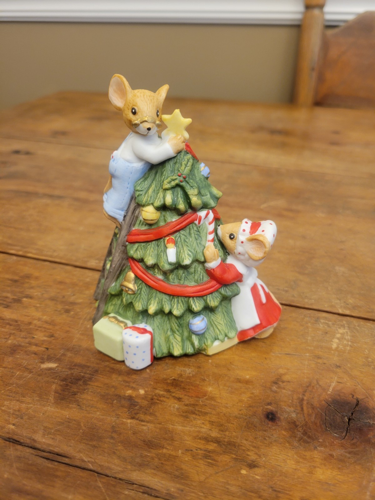 VTG Enesco Country Calico Mice Figurines 1983 Christmas Tree Decor VTG Enesco Country Calico Mice Figurines 1983 Christmas Tree Decor