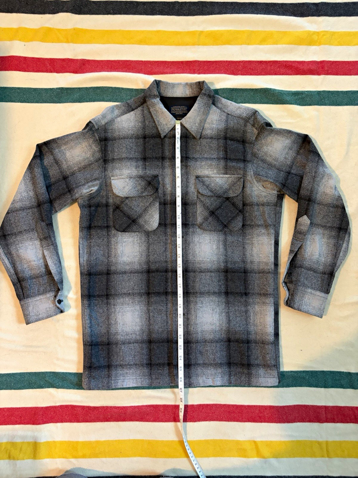 Pendleton Original Board Shirt Wool Flannel Black Shadow Plaid Pendleton Original Board Shirt Wool Flannel Black Shadow Plaid