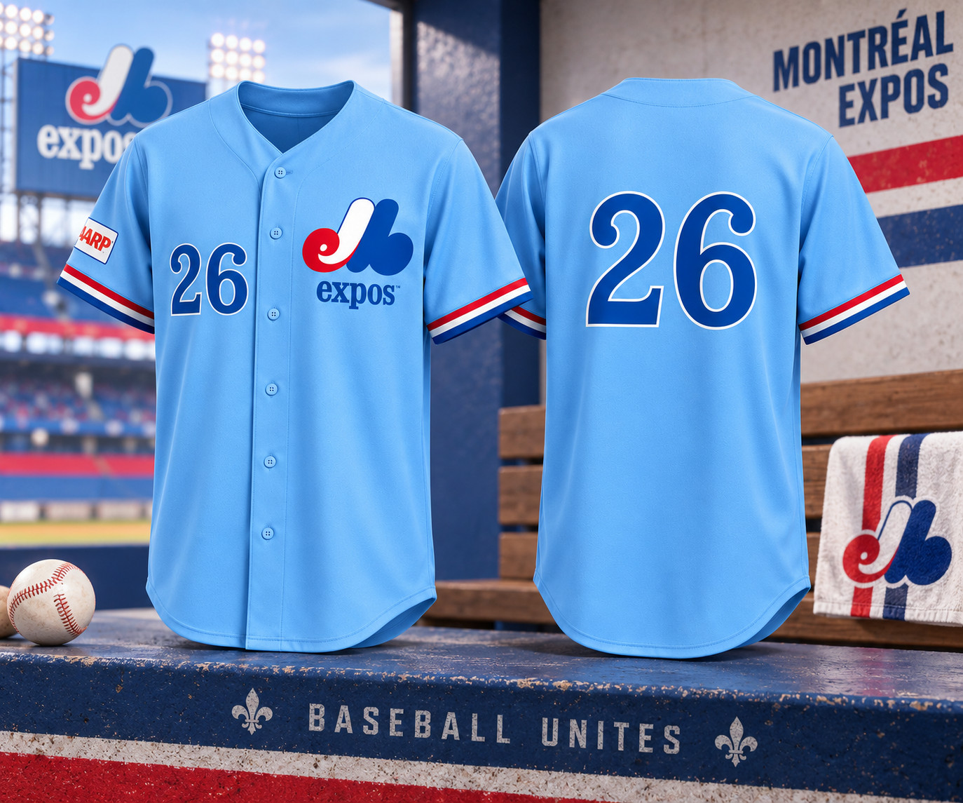 2026 Nationals Montreal Expos Jersey Giveaway All Size