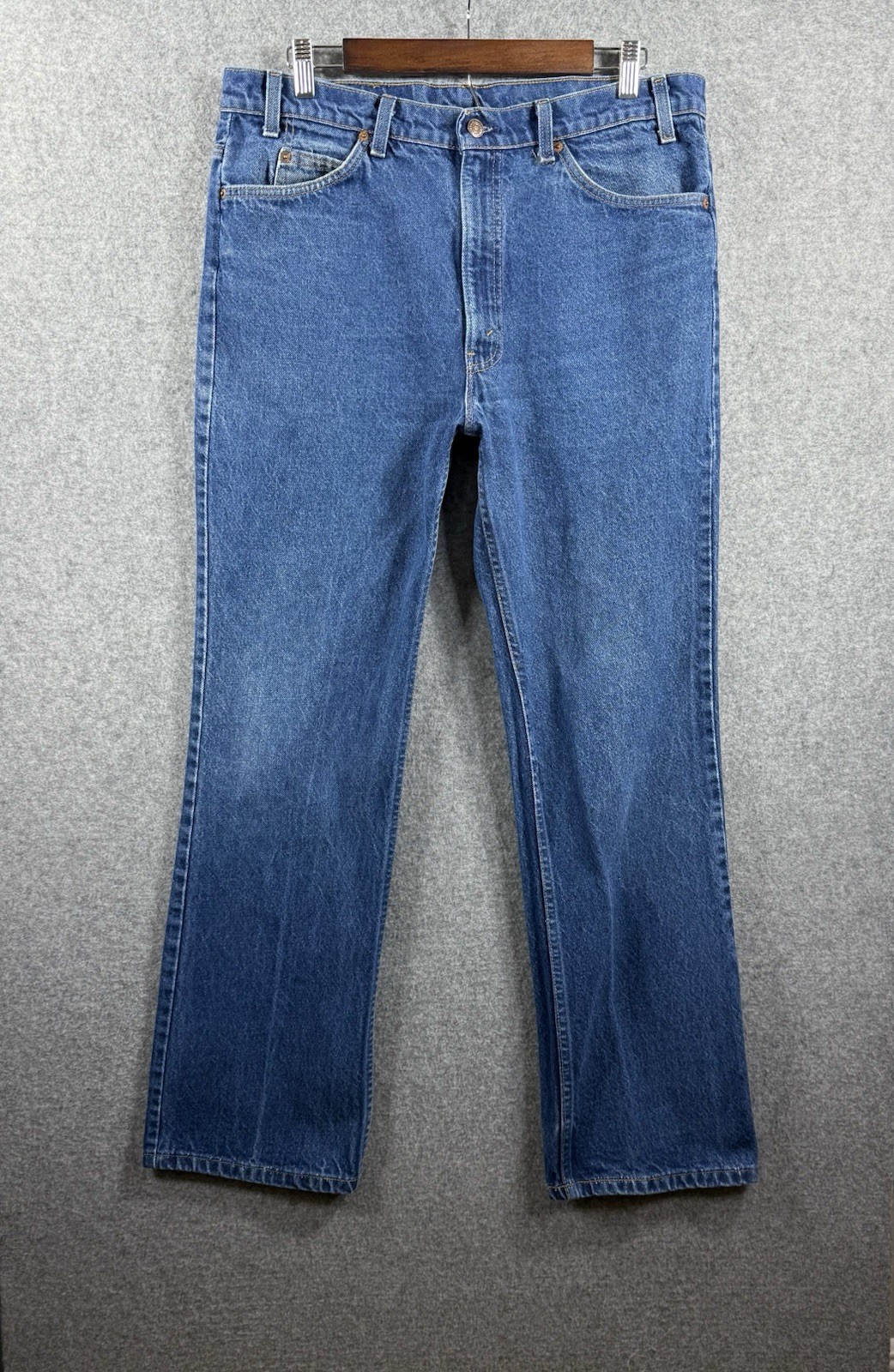 Vintage 80s Levi’s 517 Jeans Orange Tab Bootcut Faded USA Made 36x32 (fit 35x30)