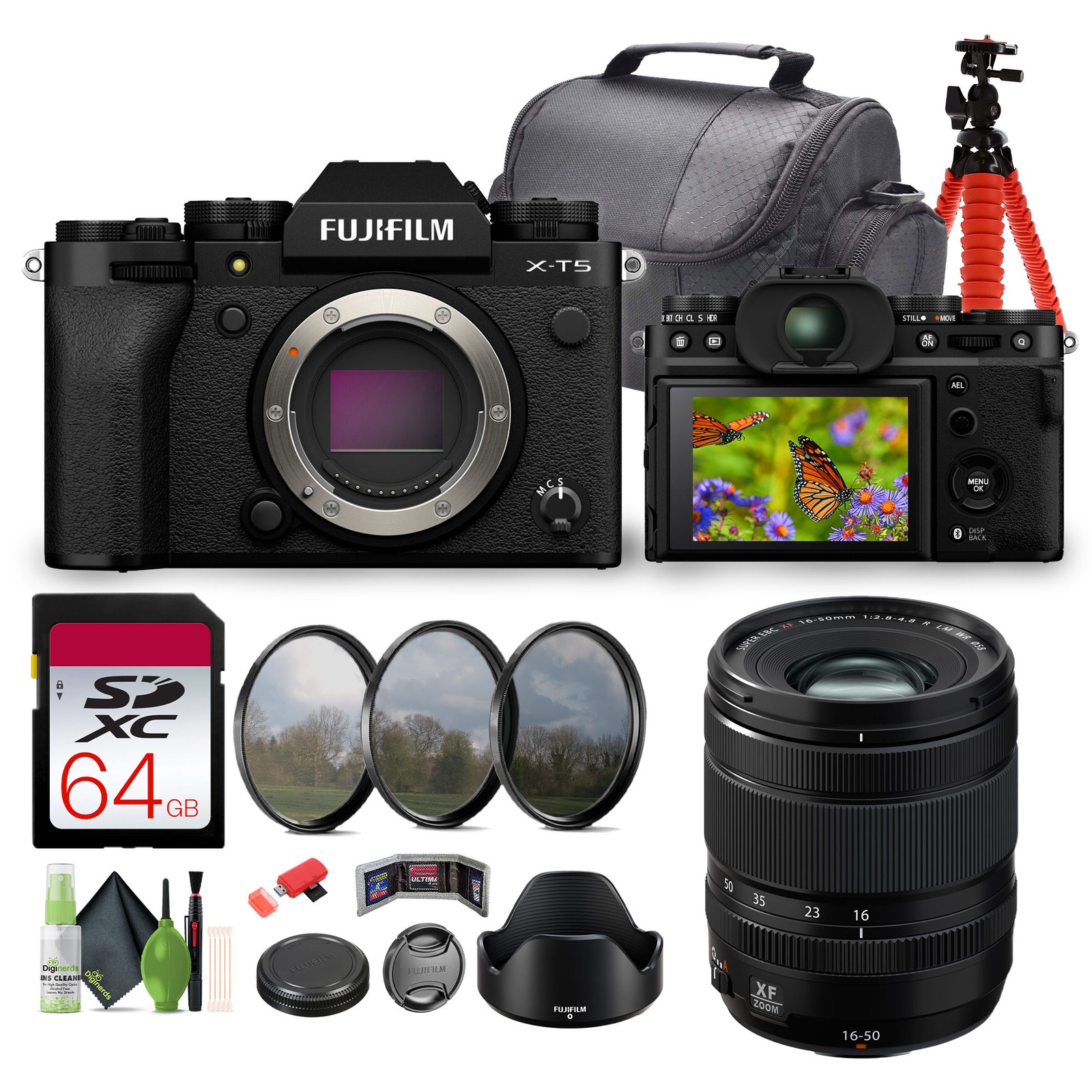 Fujifilm X-T5 Mirrorless Camera w/ XF 16-50mm f/2.8-4.8 R LM WR Lens
