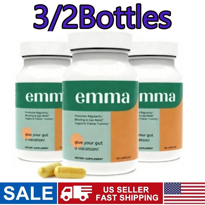 3/2x Emma Gut Health & Colon Cleanse Formula, Relief from Bloating, 60 Capsules 3/2x Emma Gut Health & Colon Cleanse Formula, Relief from Bloating, 60 Capsules