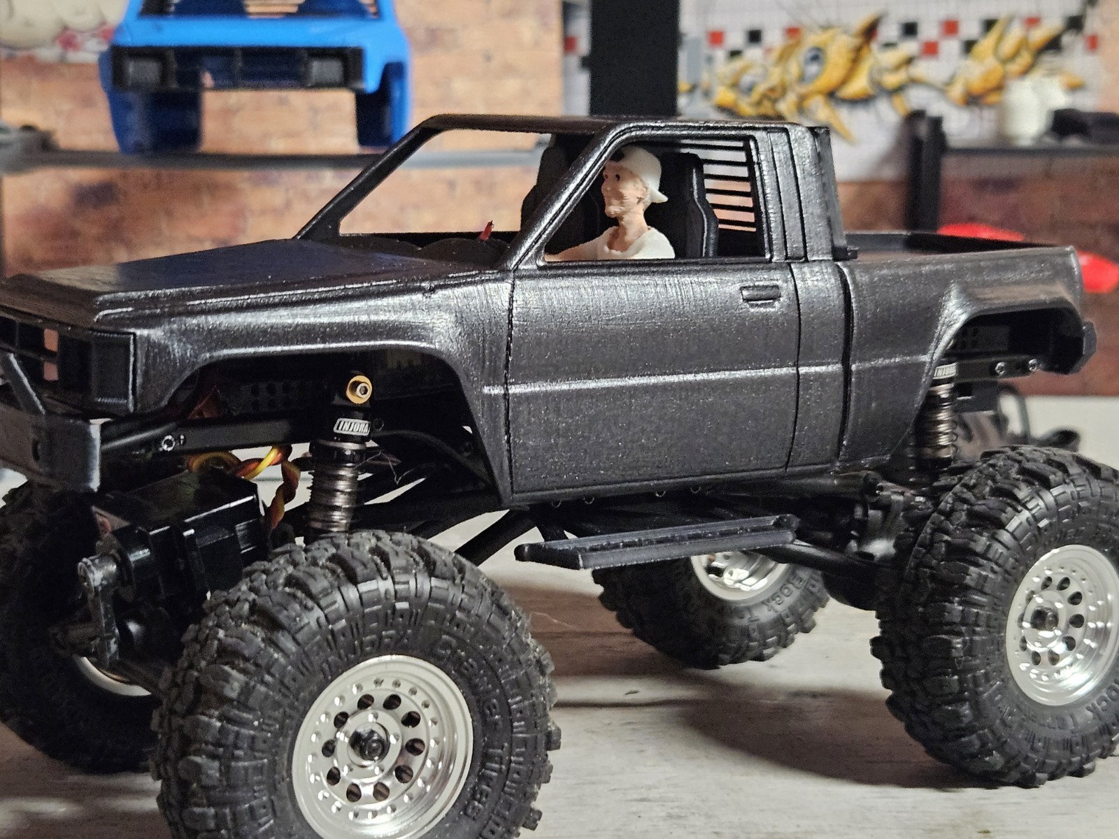 SCX24 Truck Body & Mounting Kit & Rock Sliders | Axial SCX24 Custom Upgrade