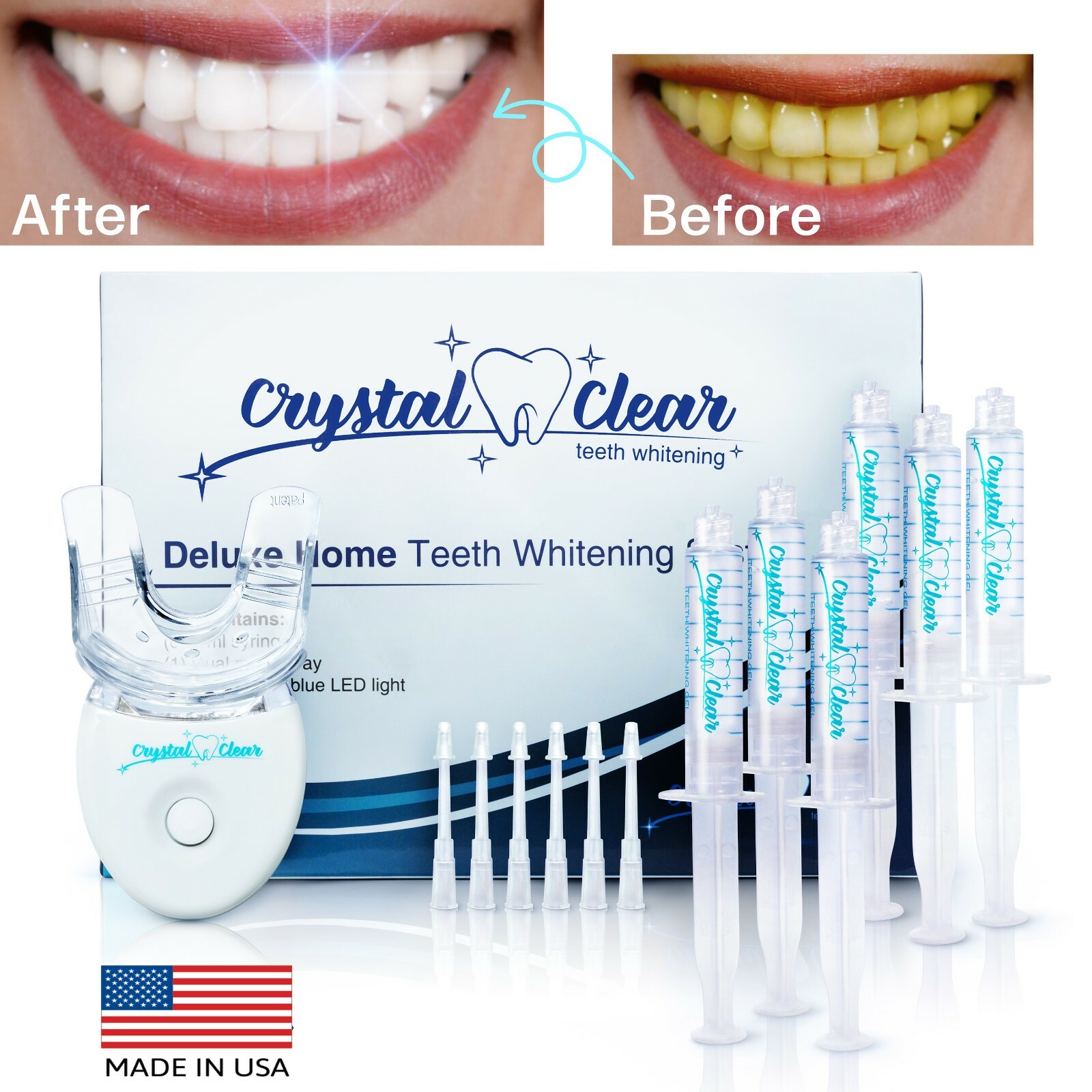 Blanqueador De Dientes Laser Gel KIT Profesional Dientes Blanqueamiento Dental