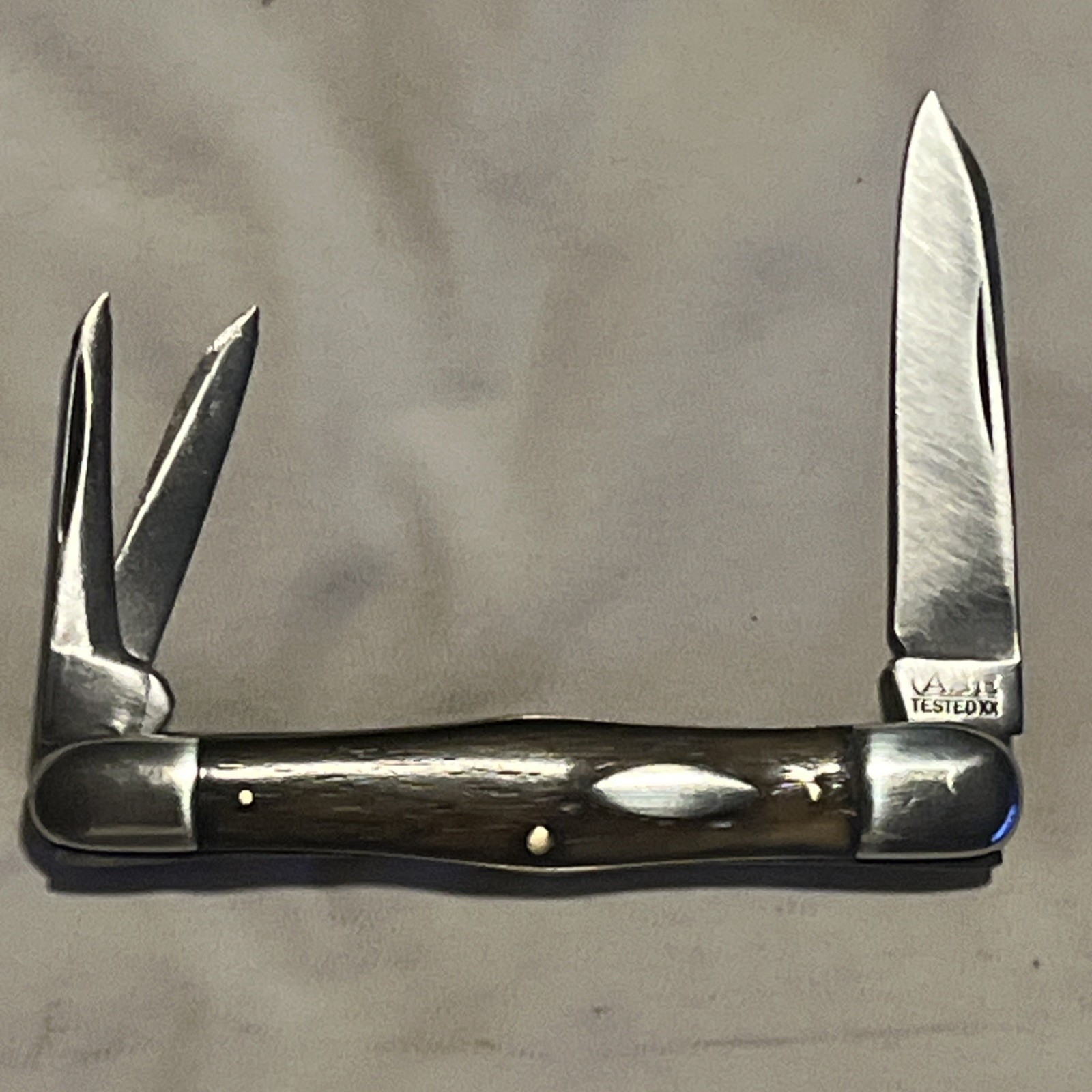 Case Tested XX Split Back 3 Blade Whittler, 1920-1940, Stag Handles Ultra Rare Case Tested XX Split Back 3 Blade Whittler, 1920-1940, Stag Handles Ultra Rare