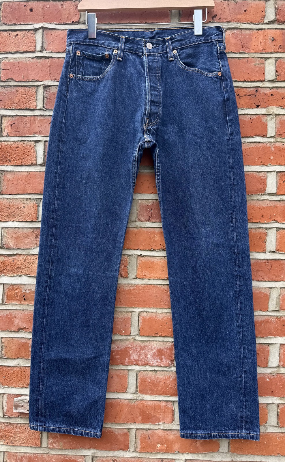 Vintage 2001 Levi\'s 501 Made in UK Jeans Dark Indigo W33 L32