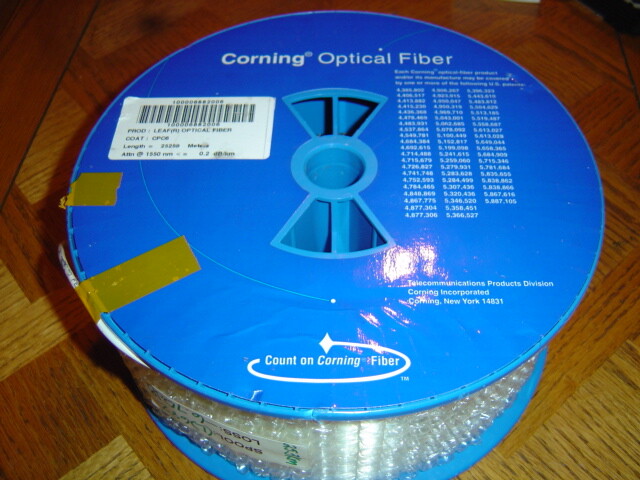 5km spool Corning SMF-28 Optical Fiber 250u cpc6 coated custom terminations
