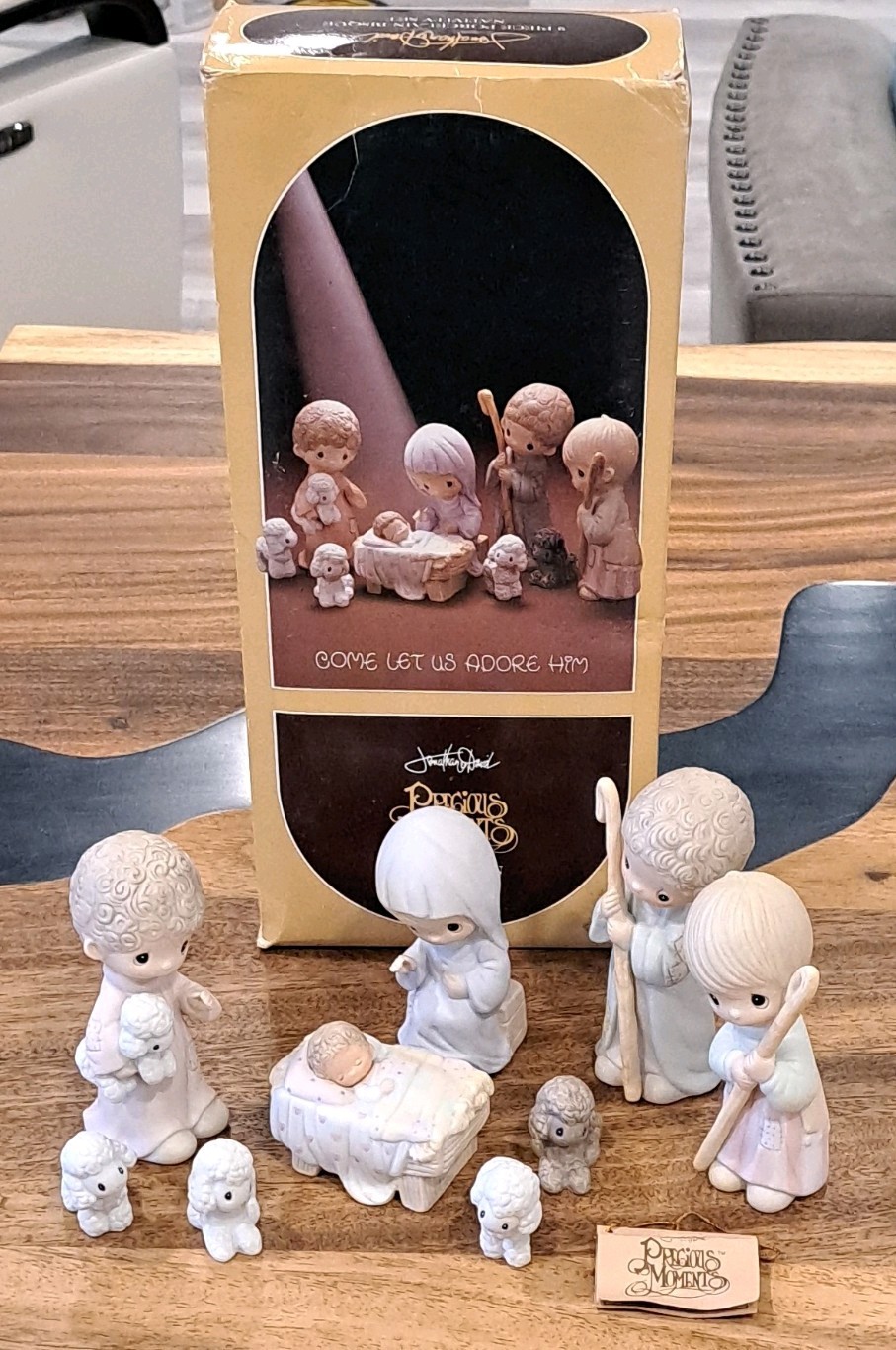 Vintage Precious Moments Come Let Us Adore Him Nativity Set Box Vintage Precious Moments Come Let Us Adore Him Nativity Set Box