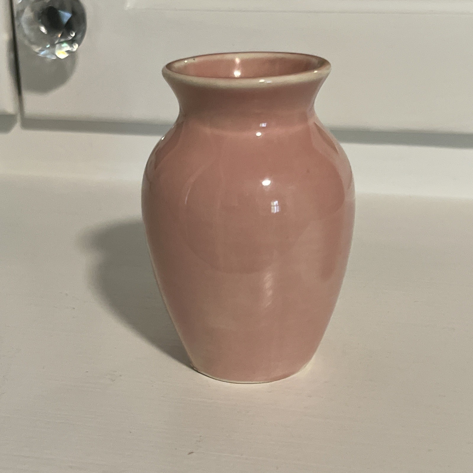 RARE Vintage Lu-Ray Pastels Sharon Pink Urn Vase - EXC Condition