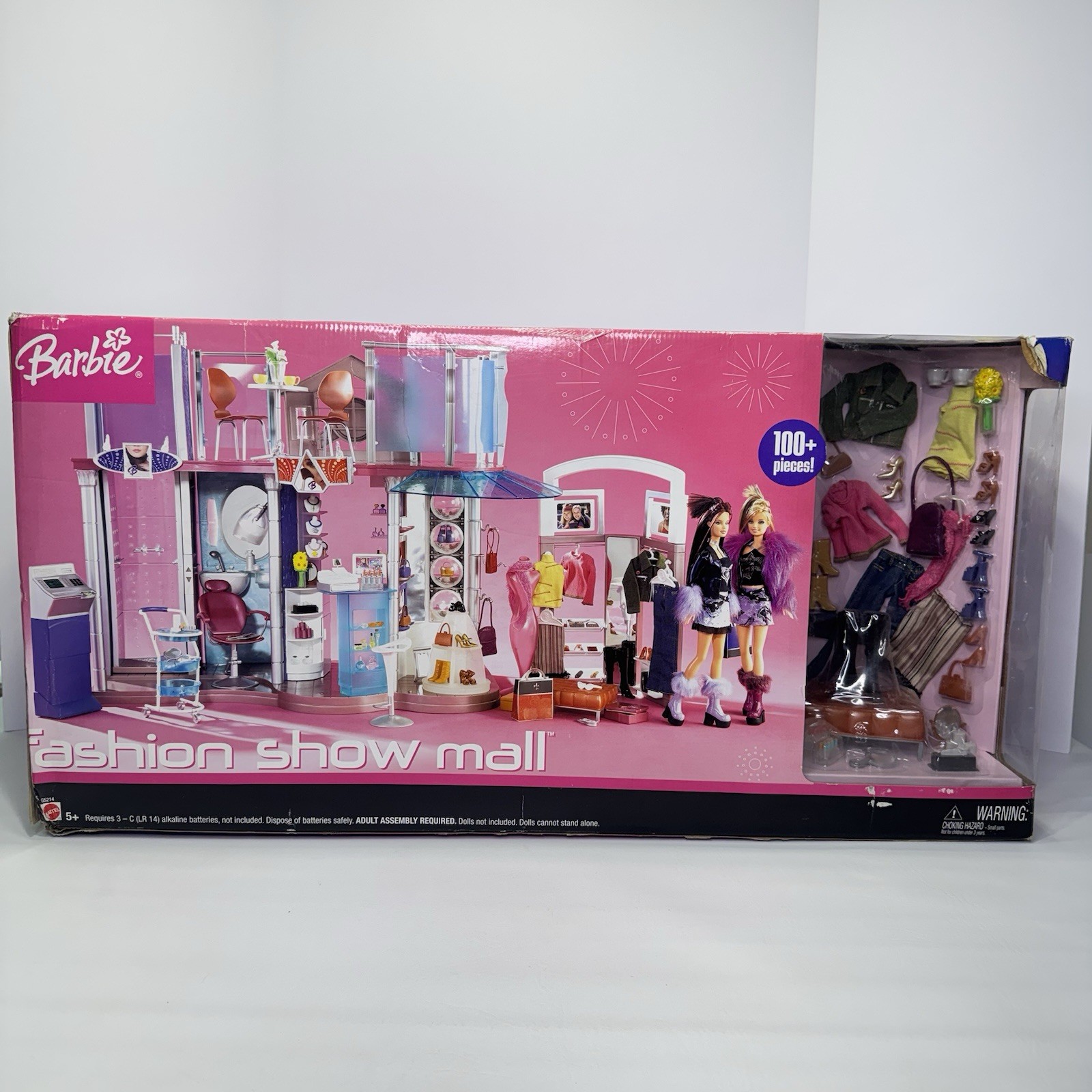 2004 Barbie Mattel Fashion Show Mall Playset 100+ Pieces G5214 - SEALED - Rare -