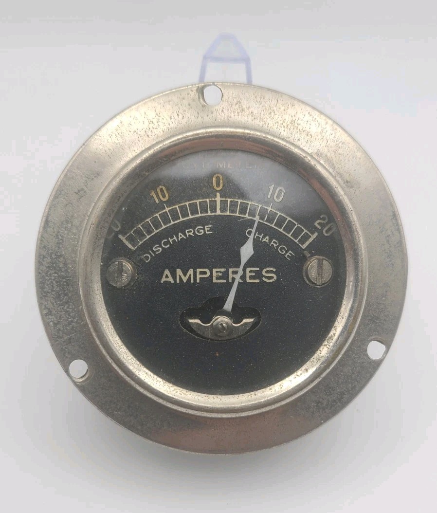 Vintage 1910s-1920s AMP Amperes Automotive Gauge Vintage 1910s-1920s AMP Amperes Automotive Gauge